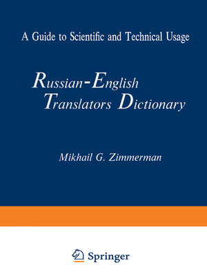cover image of Russian-English Translators Dictionary